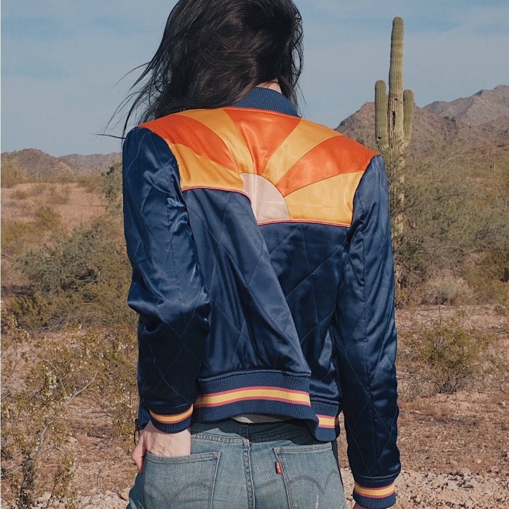 Original Navy Rising Sun Bomber Jacket | as seen on Stumptown Cobie Smulders